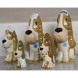 A set of five graduated Szeiler dogs