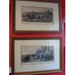 J. Absolon/W. Holl: a pair of gilt framed monochrome engravings, one entitled Saturday Night, the