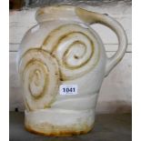 A large Denby Danesby ware stoneware vase decorated with large moulded swirls