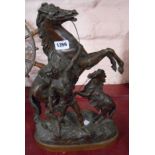 A large spelter Marly horse