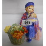 A Royal Doulton figure HN 1627 Curly Knob - minor losses to the flowers