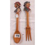 A pair of Black Forest salad servers