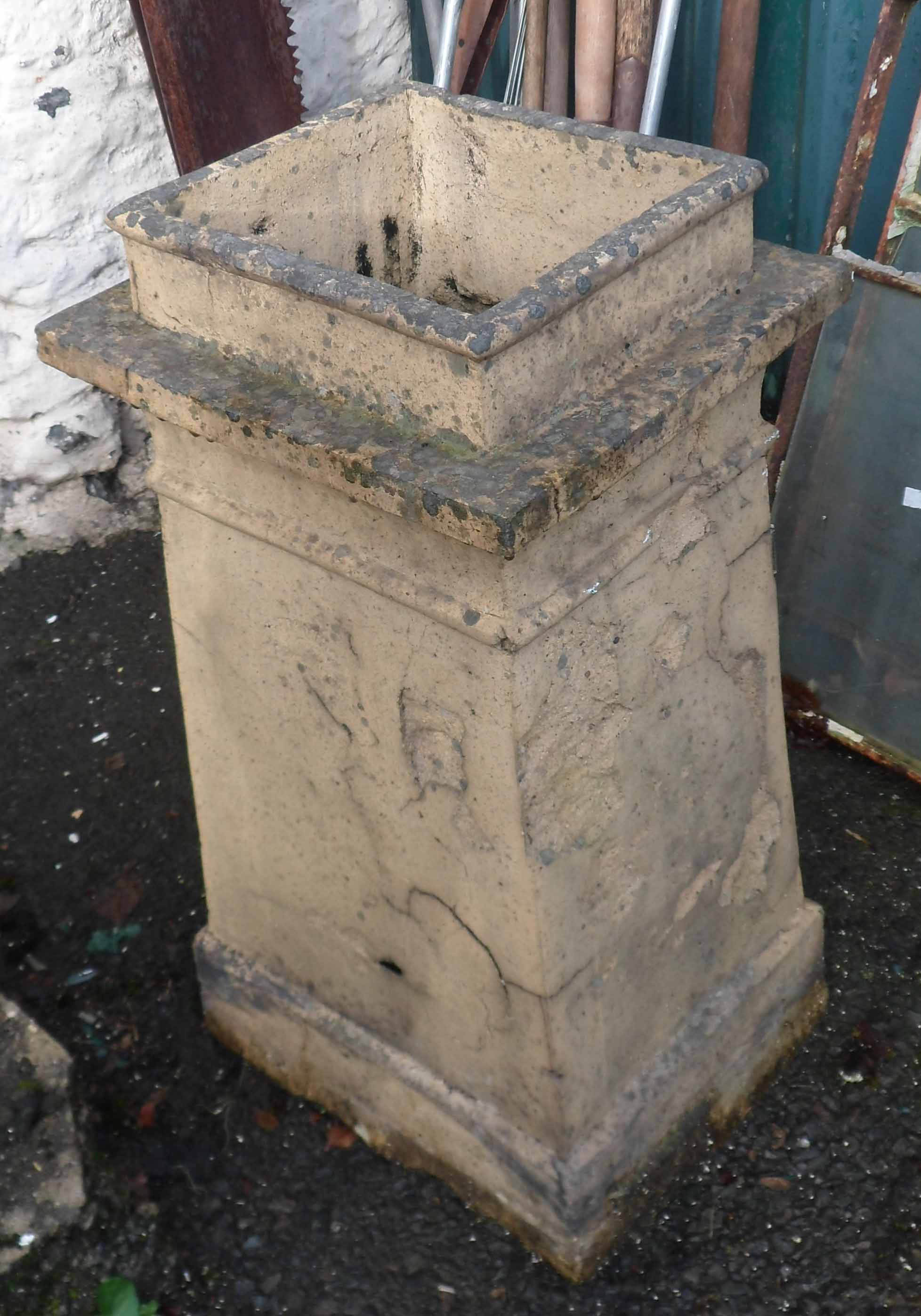 A square form chimney pot