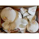 A Masons Ironstone Mandalay Red plate, and a Royal Stafford bone china part tea set