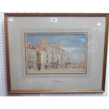 Charles S. Cheston AWS, ARE: a gilt framed watercolour, entitled Old Houses Dieppe - signed and