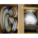 A quantity of Burleigh Ware Sandon pattern dinner ware including meat plates and tureens, plates,