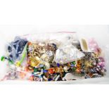 A tub containing a large quantity of assorted costume jewellery, etc.