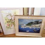 Tony Speer: a framed vintage watercolour, depicting a view of Torquay - signed - sold with Suzanne