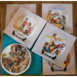 Five boxed David Fisher designed nursery rhyme collectors' plates, etc.