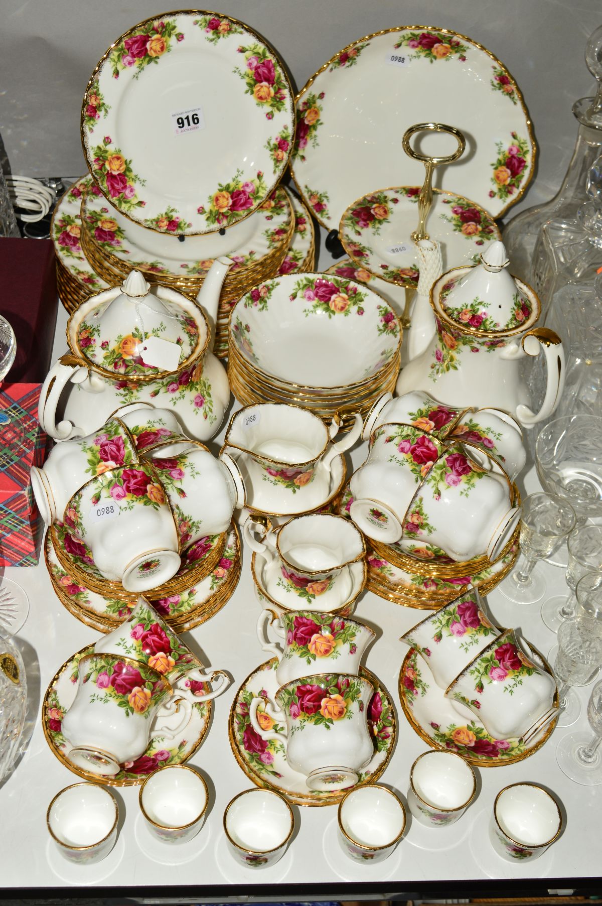 ROYAL ALBERT 'OLD COUNTRY ROSES' TEA, COFFEE AND DINNERWARE, including large teapot, coffee pot,