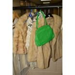 VINTAGE LADIES CLOTHING to include a mink jacket retailed by Rackhams, silk lining has tears, a