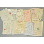 A FOLDER OF EPHEMERA, BONDS etc