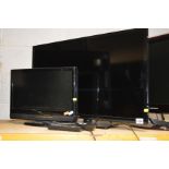 A BUSH 32'' LED TV together with an Alba 16'' LCD TV (two remotes) (3)