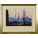 ROLF HARRIS (AUSTRALIAN 1930) 'BUSES IN TRAFALGAR SQUARE', a limited edition print 347/395, signed