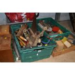 THREE TRAYS OF VARIOUS MISCELLANEOUS TOOLS, to include drill bits, hand tools, tap and dye, etc