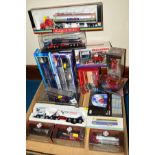 A QUANTITY OF BOXED MODERN DIECAST TRACK AND FIRE ENGINE MODELS, to include Corgi Classics, Shinsei,