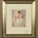 WILLIAM RUSSELL FLINT (1880-1969) ;CECILIA READING' a limited edition print 375/750, W.R.F.