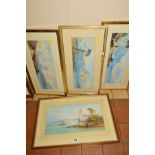 FOUR CONTINENTAL WATERCOLOUR PAINTINGS CIRCA LATE 19TH/EARLY 20TH CENTURY, comprising a view