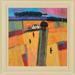 DAVID BODY (BRITISH CONTEMPORARY) 'THREE CROWS', a colourful Scottish landscape, signed lower