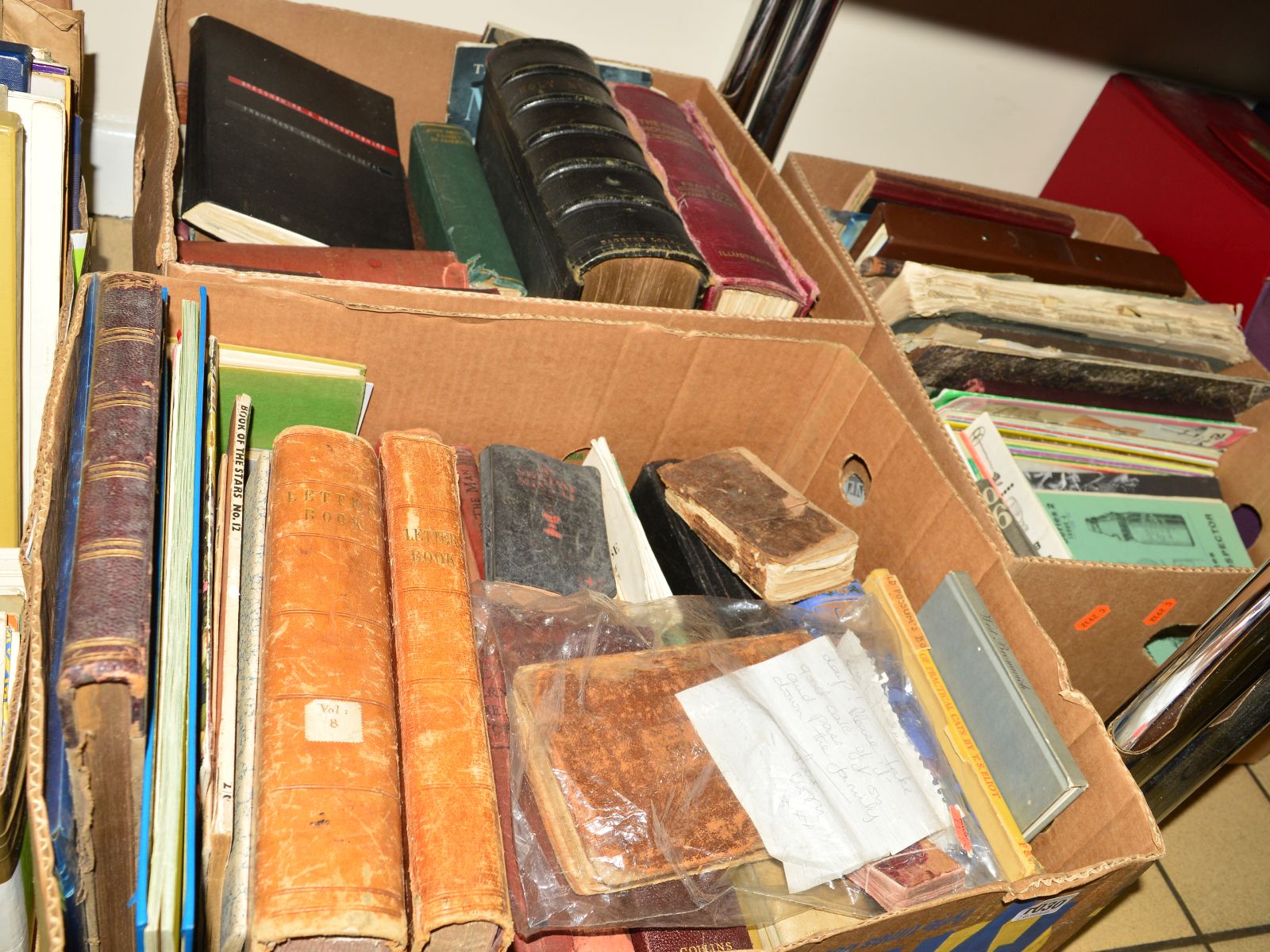 THREE BOXES OF BOOKS, MAGAZINES etc including 'A Collection of above Three Hundred Receipts in