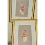 KAY BOYCE (BRITISH CONTEMPORARY) 'HOLLY STUDY 1 AND II' a pair of limited edition prints of a female