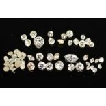 A SELECTION OF LOOSE DIAMONDS, sizes between 0.01ct and 0.14ct, mainly single cut, brilliant cut and