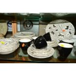 RIDGWAY POTTERIES LTD 'HOMEMAKER' DINNERWARES, to include oval platter, six 25cm dinner plates,