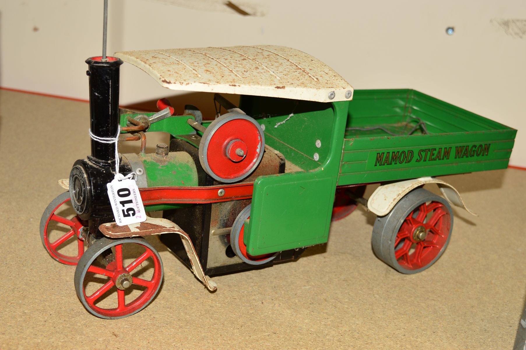 AN UNBOXED MAMOD LIVE STEAM WAGON, No.SW1, not tested, playworn condition, complete with burner tray