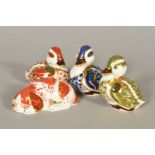 FOUR ROYAL CROWN DERBY PAPERWEIGHTS, 'Derbyshire Duckling', 'Sitting Duckling', 'Bakewell
