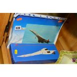 A BOXED WOOSTER PLASTIC CONCORDE MODEL, 1/250 scale, British Airways livery, complete with stand,