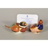 TWO ROYAL CROWN DERBY PAPERWEIGHTS, comprising limited edition 'Partridge' No2059/4500 (certificate)