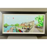 DYLAN IZAAK (BRITISH 1971) 'RIVERSIDE WALK' a limited edition print on aluminium 31/49, signed