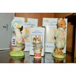 THREE BOXED ROYAL ALBERT BEATRIX POTTER FIGURES, 'Jemima Puddleduck' P3373, 'Foxy Whiskered