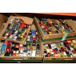 A QUANTITY OF UNBOXED AND ASSORTED DIECAST CAR MODELS, to include Matchbox, Corgi, Lledo