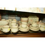 DENBY 'DAYBREAK' DINNER WARES to include a tureen, dinner plates, cereal bowl, mugs, cups,