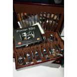 A BOXED WINE ACCESSORIES SET AND A CANTEEN OF ARTHUR PRICE EPNS CUTLERY, for eight settings and more