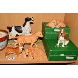 SIX ROYAL DOULTON DOGS, comprising Welsh Corgi Ch 'Spring Robin' HN 2559, two boxed 'Spaniel and
