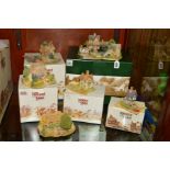 SIX LILLIPUT LANE SCULPTURES, comprising boxed 'Full Steam Ahead' L2365 (British Collection) with