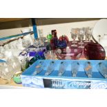 A COLLECTION OF GLASSWARE to include boxed set of six Stuart Crystal Redhouse Collection wine