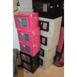 A COLLECTION OF TEN DIGITAL SAFES without keys (10) (The contents of this lot comes from The
