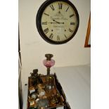 VARIOUS SUNDRY ITEMS, to include modern wall clock (Versaille Palace), Wedgwood 'Clio' timepiece,