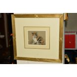 ATTRIBUTED TO LUCY DAWSON (1867-1958), 'Totsy', a pastel study of a cat, titled lower left, mounted,