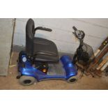 A BLUE STERLING PERL MOBILITY SCOOTER with battery (no key)