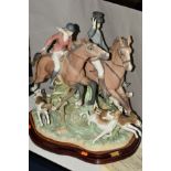 A LARGE LIMITED EDITION LLADRO FIGURE GROUP, 'The Hunt' No1308, designed by Salvador Furio depicting