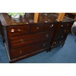 A STAG MINSTREL CHEST OF THREE SHORT AND TWO LONG DRAWERS, width 82cm x depth 46cm x height 72cm and