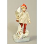 A ROYAL WORCESTER FREDA DOUGHTY MONTHS OF THE YEAR FIGURE, 'November' RW3418, black backstamp