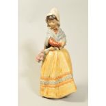 A LLADRO GRES FIGURE, Fiesta Country Girl No3505 designed by Salvador Debon 1978, height 35cm