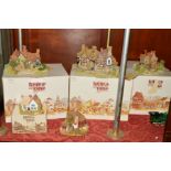 FIVE LILLIPUT LANE SCULPTURES FROM THE SOUTH EAST COLLECTION, boxed 'The Kings Arms' with deeds