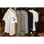 NINE VARIOUS UNIFORMS to include three US forces uniform as follows (a) Sand coloured short sleeve