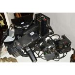 PHOTOGRAPHIC EQUIPMENT, cased Polaroid camera, Sonar auto focus camera, Polaroid land camera,